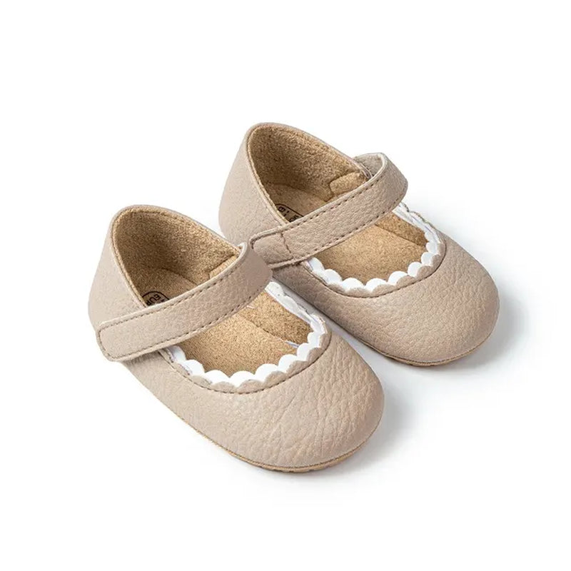 Baby Boys Girls Shoes Infant Leather Rubber Sole Anti-Slip Toddler First Walkers Crib Shoes Newborn Girl Princess