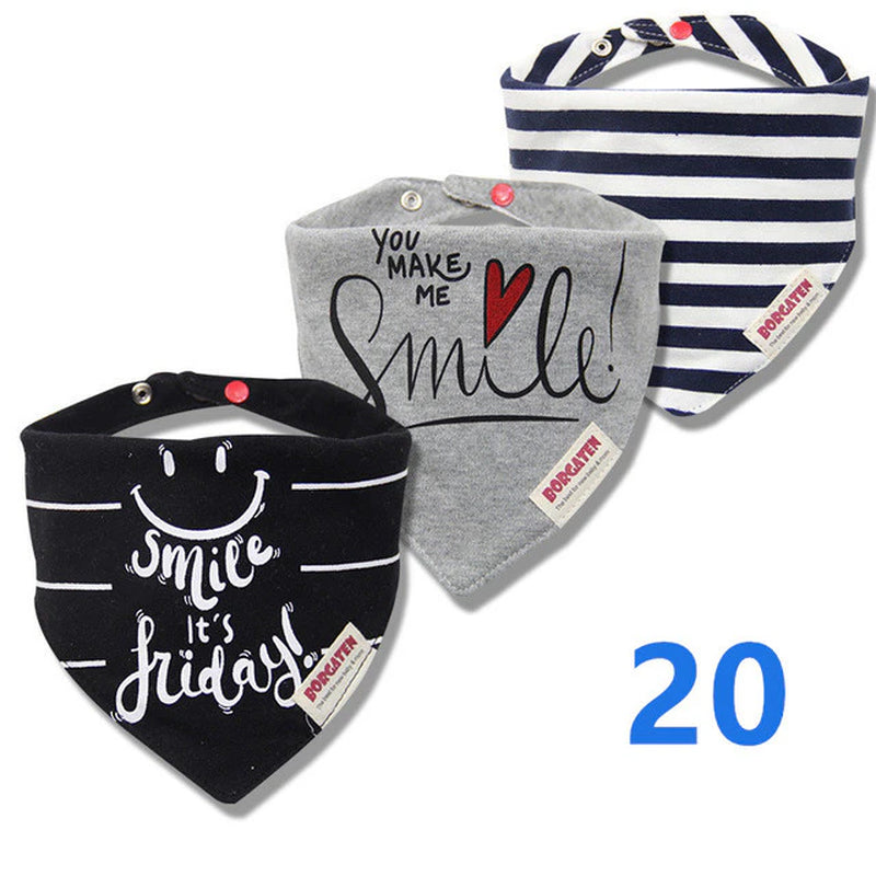 3Pcs Organic Cotton Baby Scarf Muslin Burp Cloth Bandana Bibs Newborn Baby Boy Infant Girl Toddler Winter Scarf Waterproof Bib